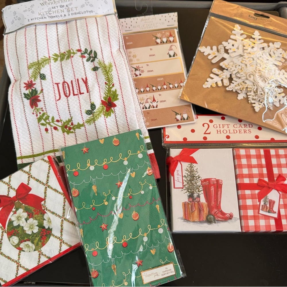 Christmas Home Hostess Gift Wrapping Decor Party NWT